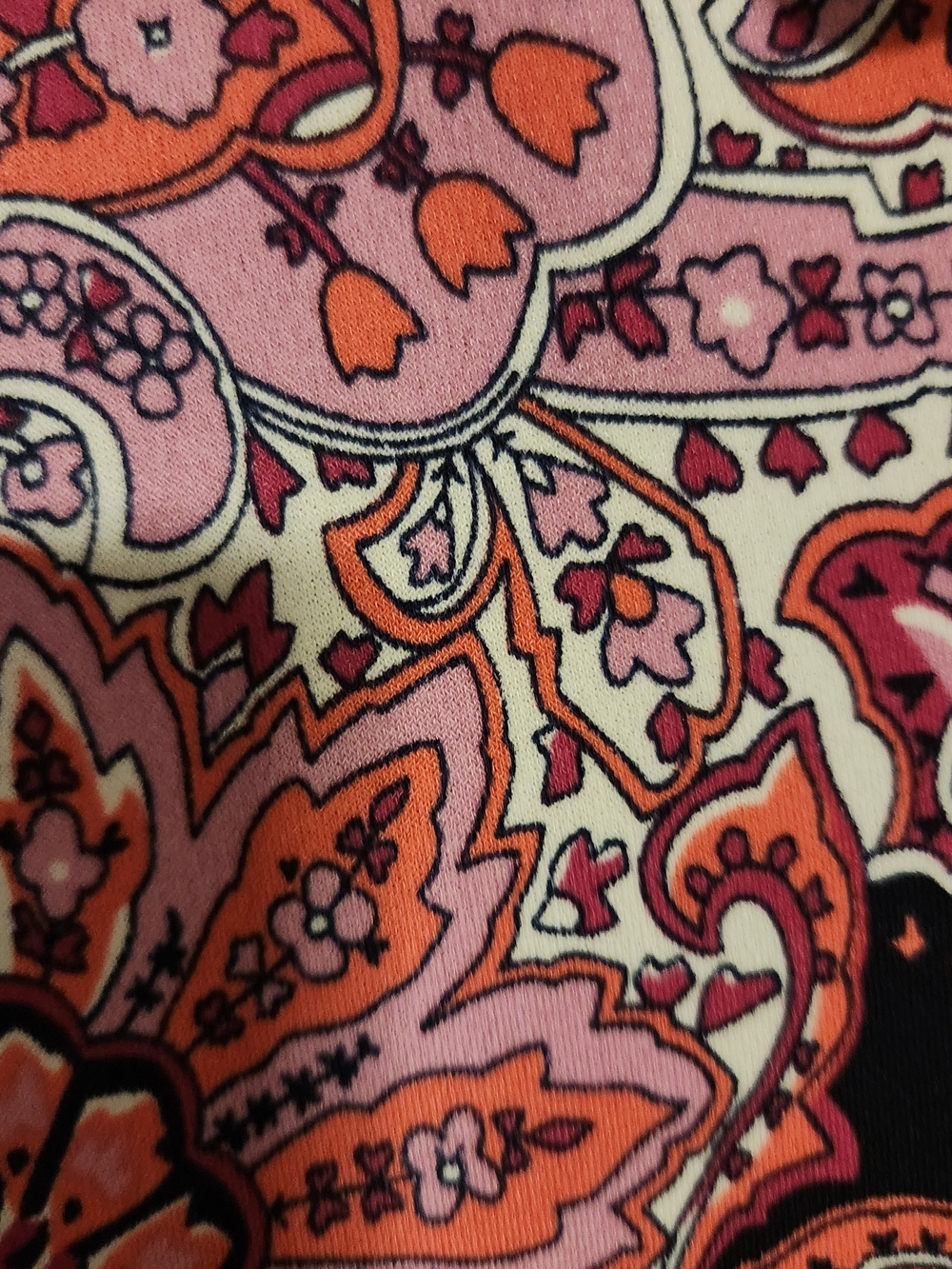 Michael Kors Paisley Sleeveless Dress Size M Pink Ruffle Hem - Picture 5 of 8